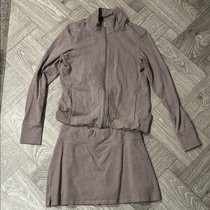 Pact organic- light Brown Zip-Up Jacket and Skort set